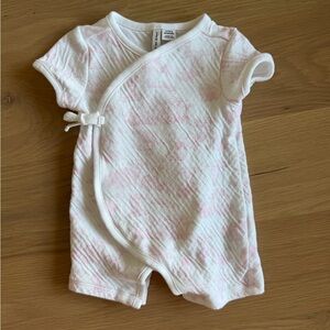 Janie and Jack Pink and White Bodysuit